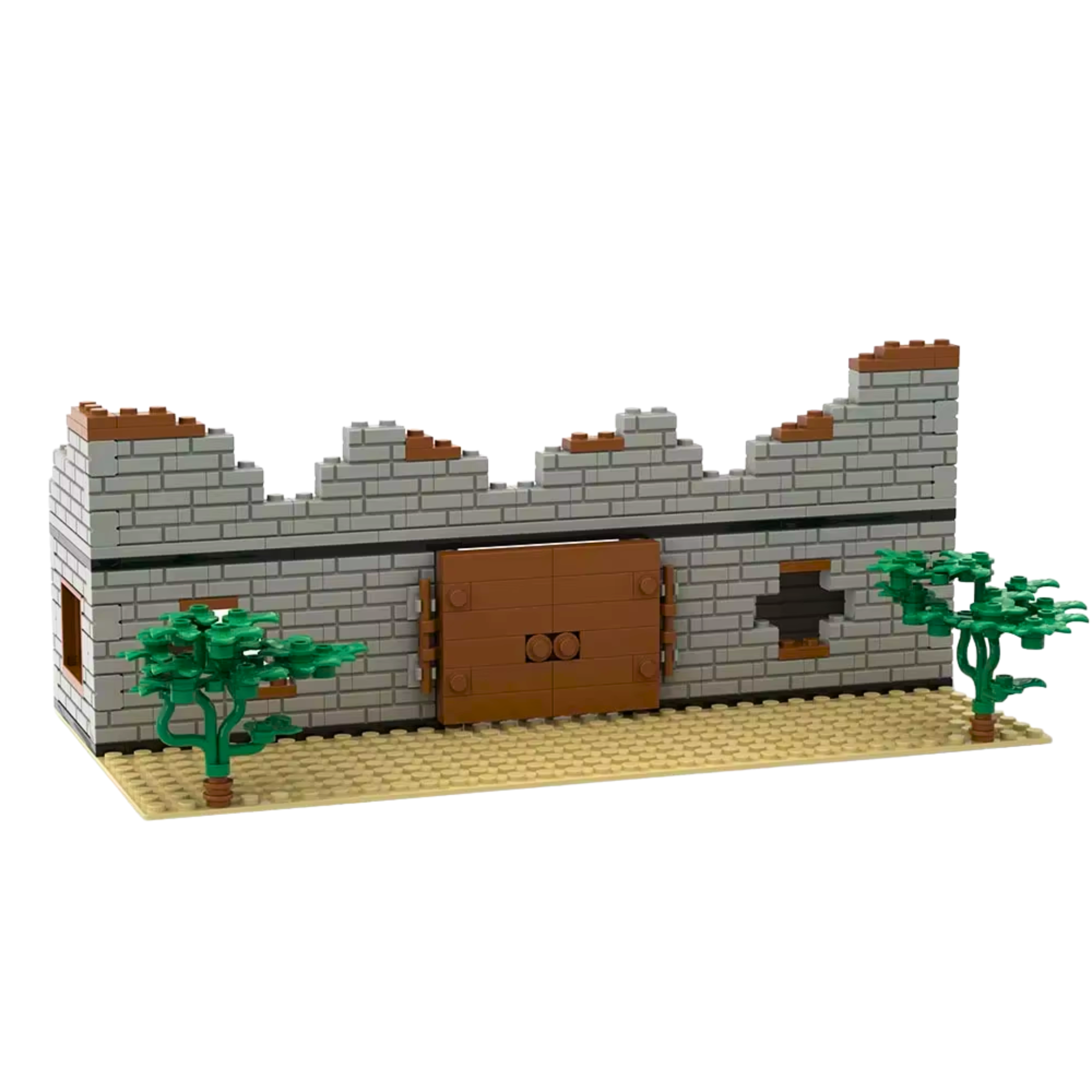 Ruined Military Outpost Building Blocks Set