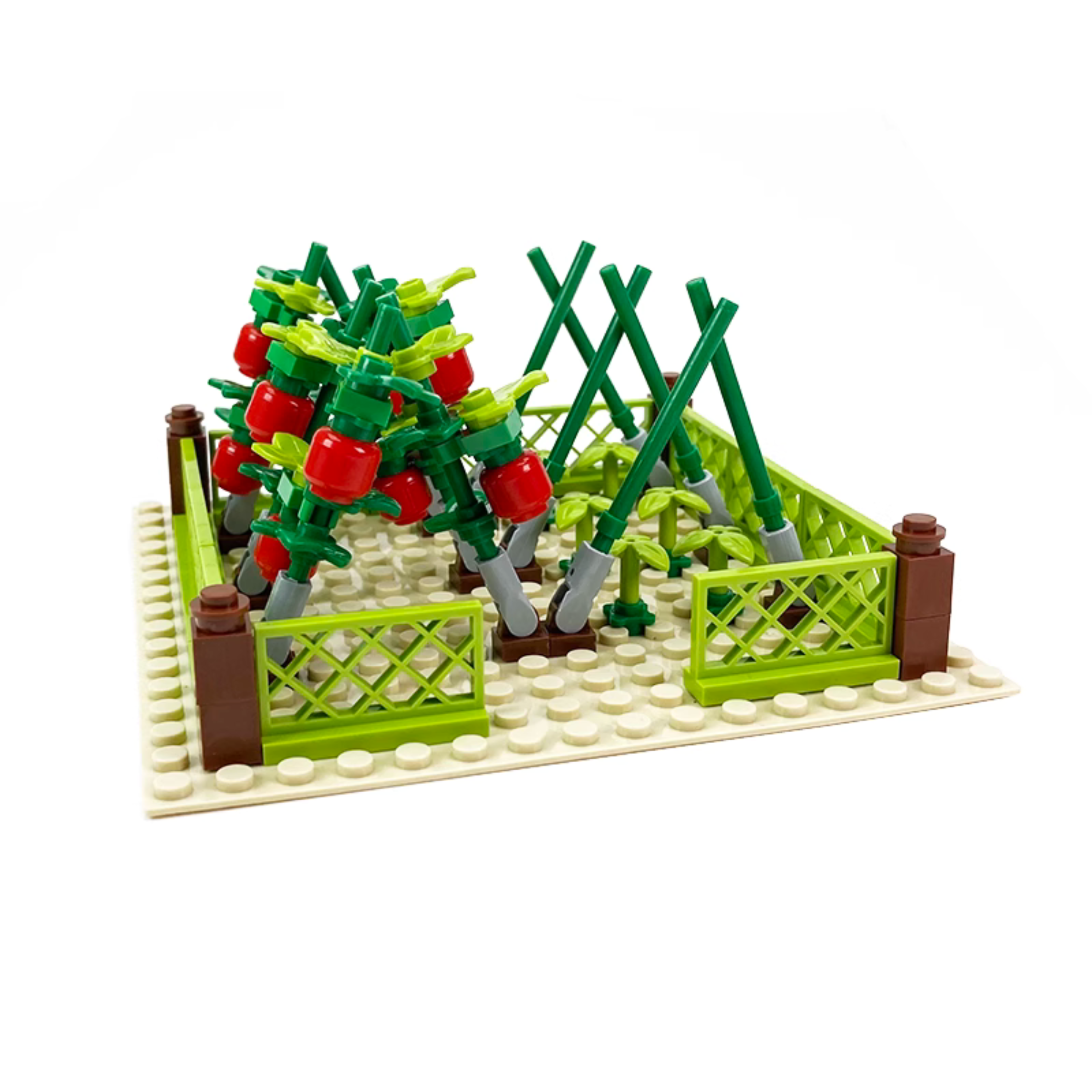 Vegetable Garden with Trellises Building Blocks Set