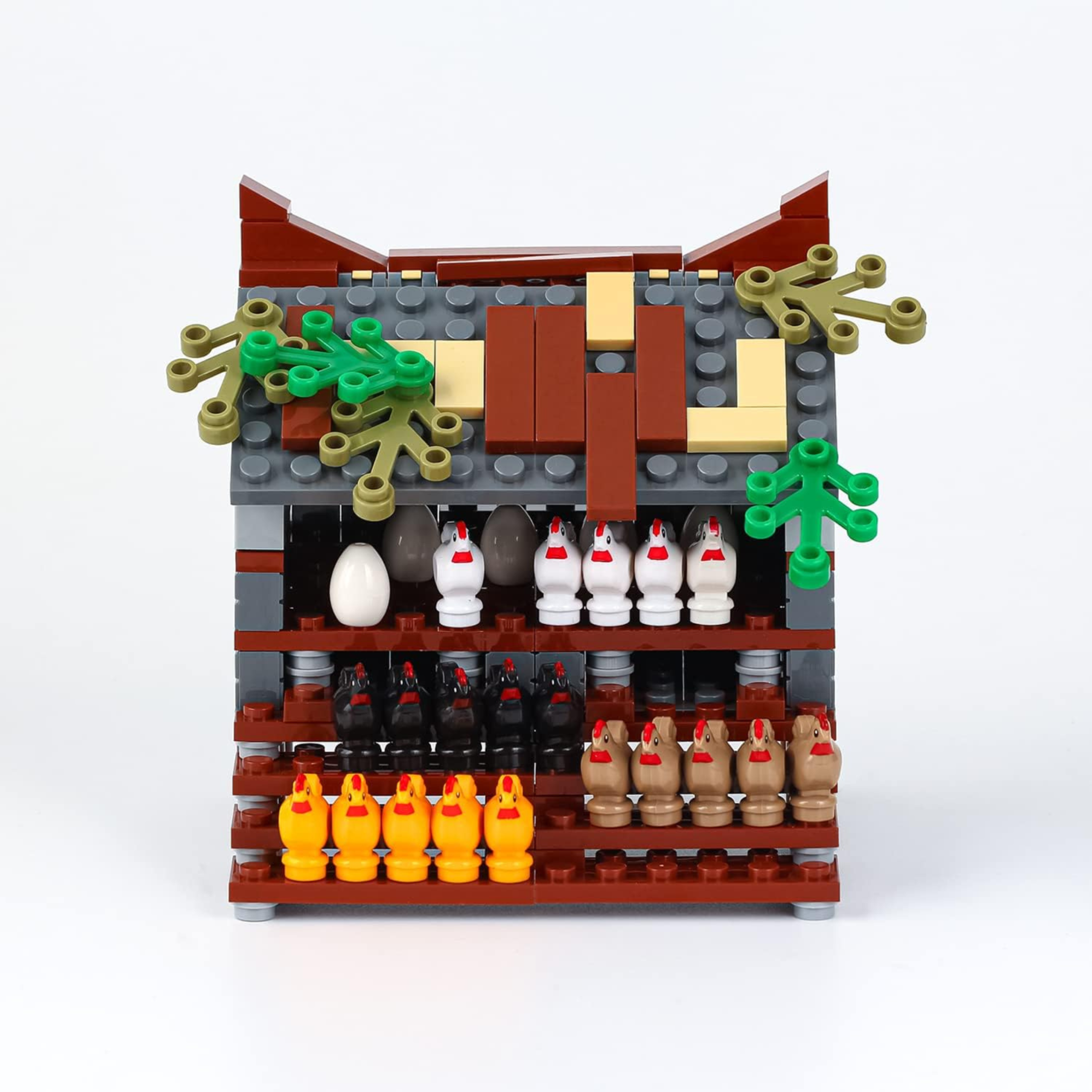 Chicken Coop with Roosting Shelves Building Blocks Set - Image 3