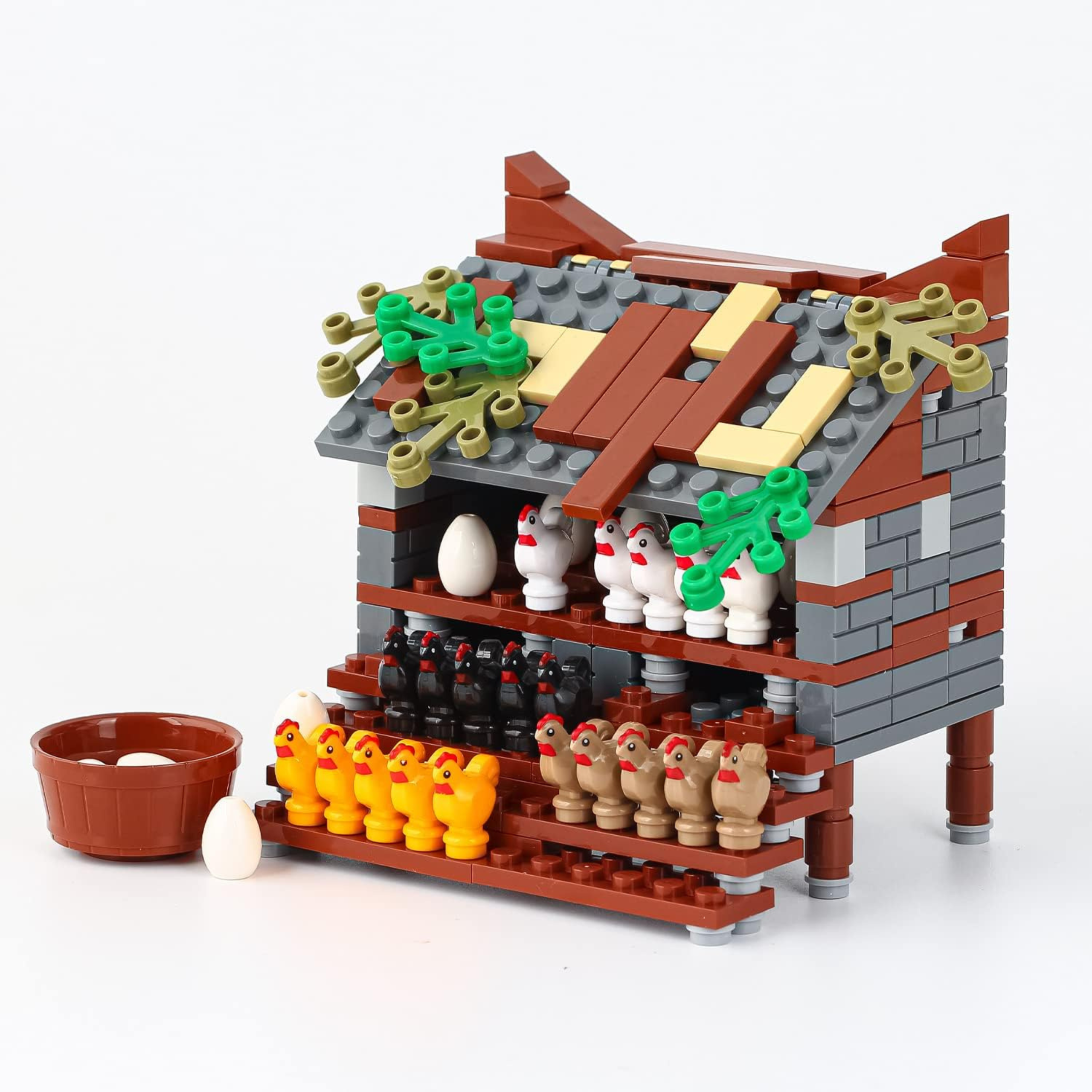Chicken Coop with Roosting Shelves Building Blocks Set - Image 2