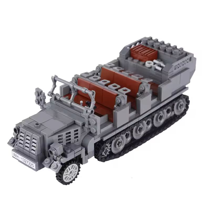 WWII German Sd.Kfz. 251 Half-Track Troop Carrier Building Blocks Set