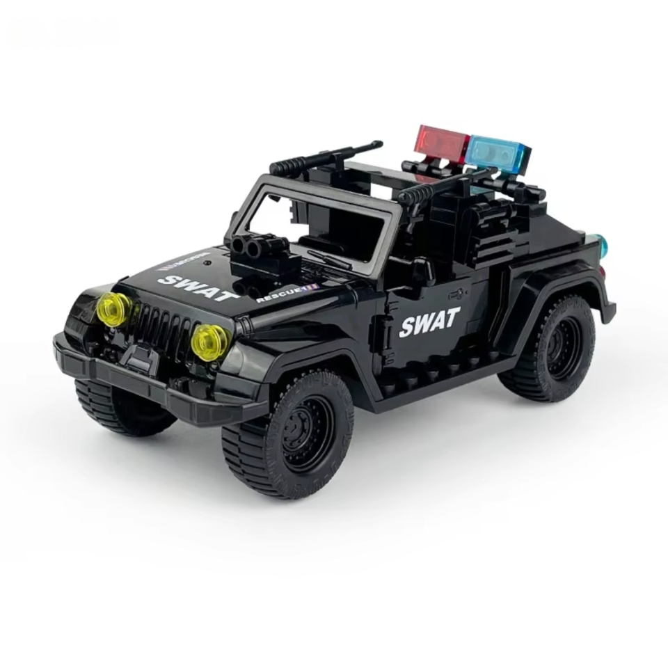 SWAT Rapid Response Jeep Building Blocks Set