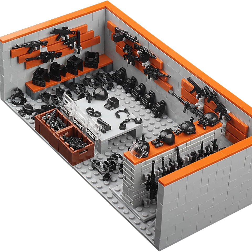 SWAT & Military Armory Room Building Block Set