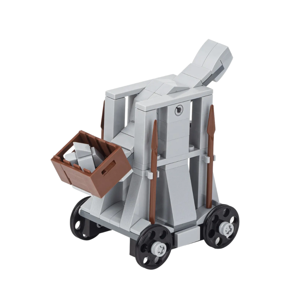 Medieval Siege Catapult Car Building Block Set
