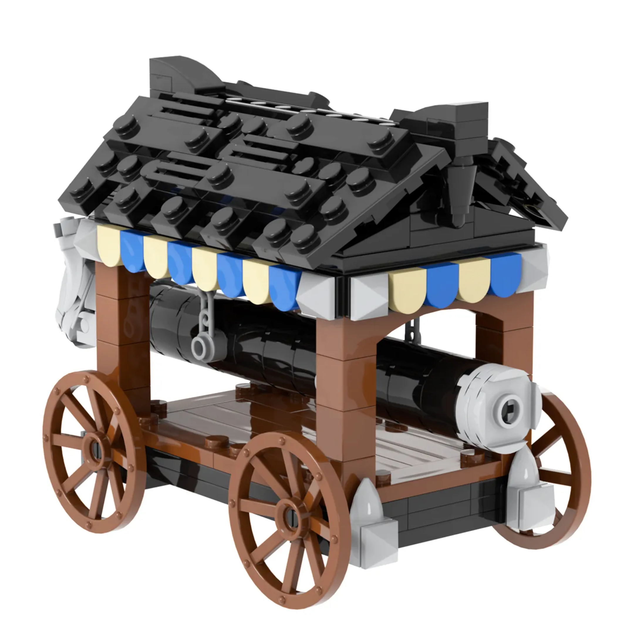 Armoured Horned Battering Ram Cart Building Blocks Set - Image 3