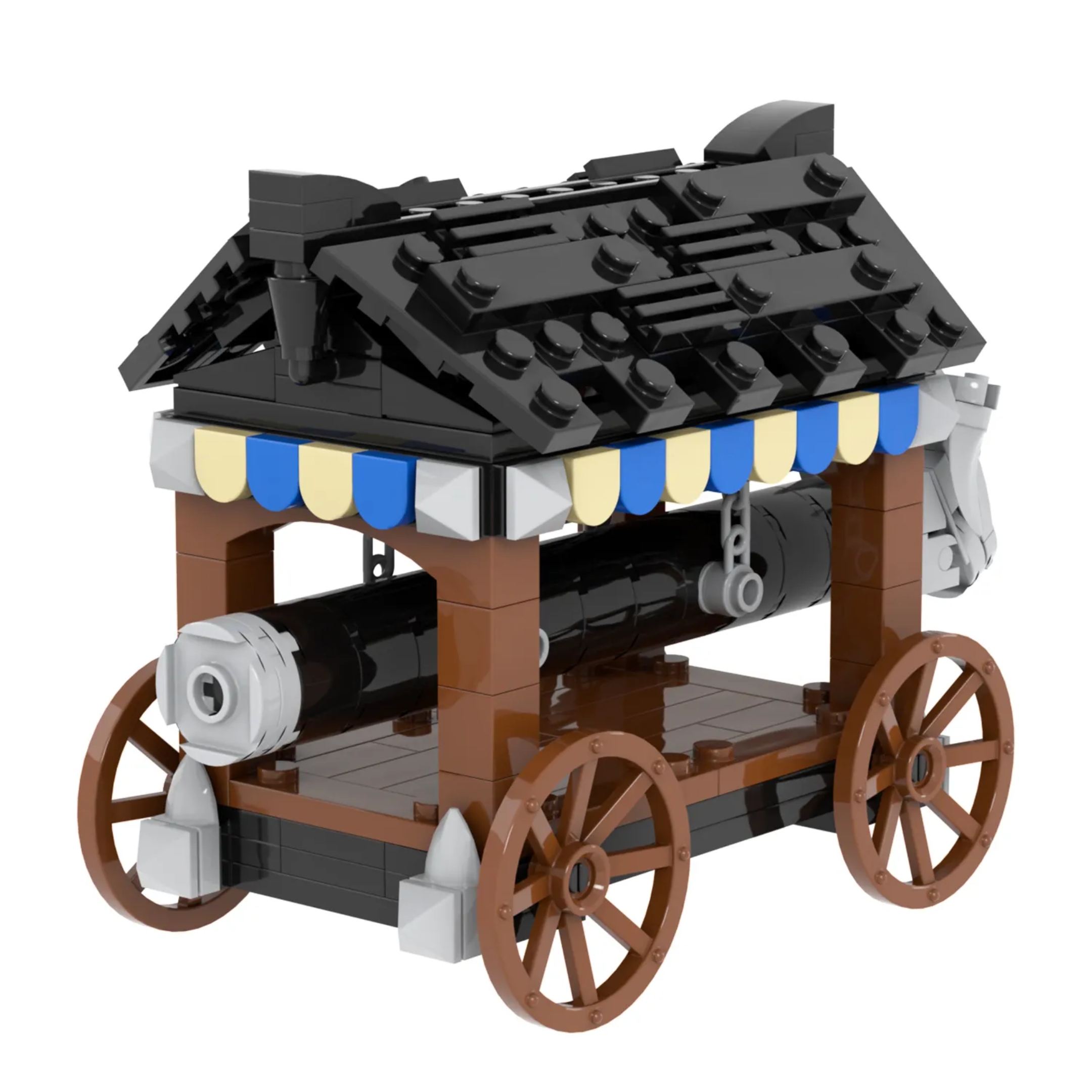 Armoured Horned Battering Ram Cart Building Blocks Set - Image 2