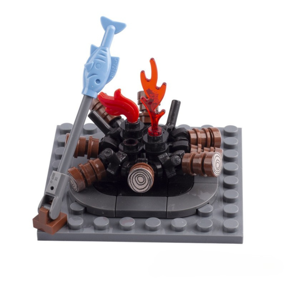 Medieval Campfire Building Blocks Set Style 1