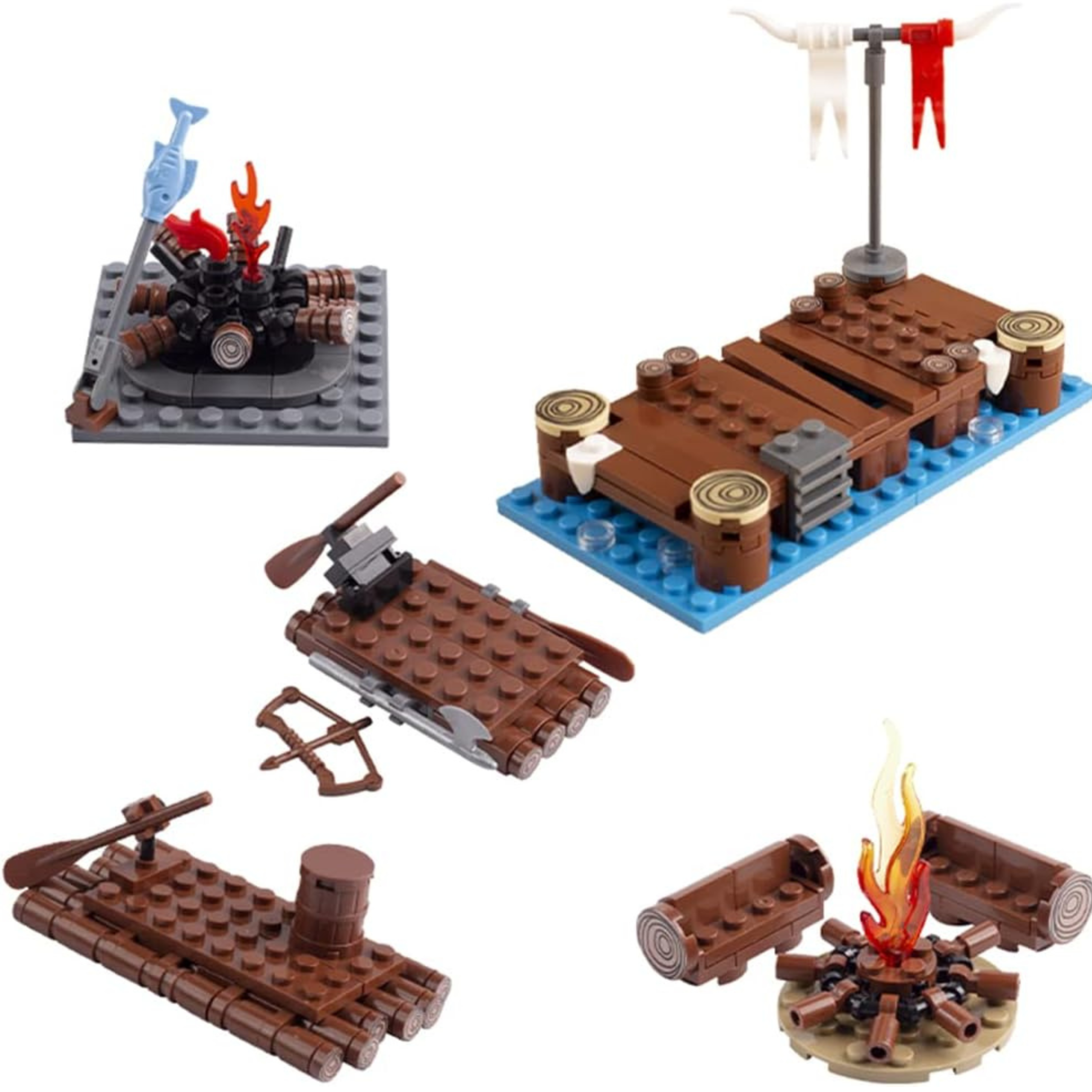 Medieval Campfire Building Blocks Set Style 1 - Image 2