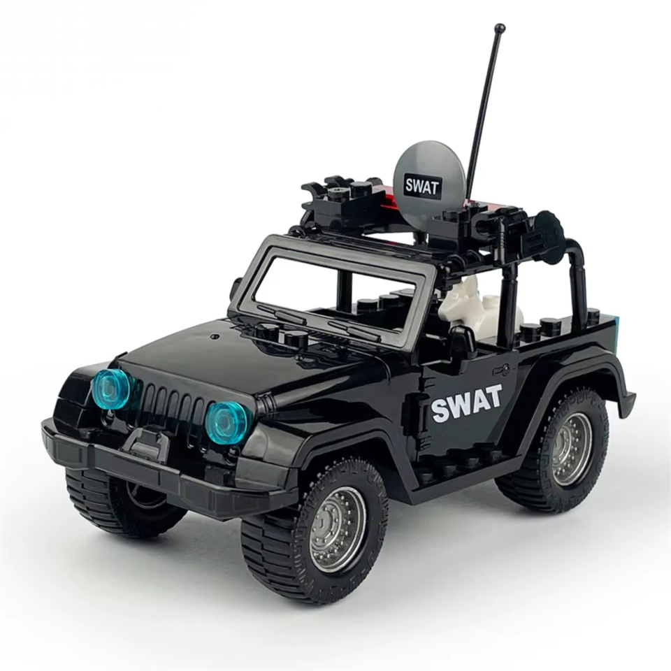SWAT Tactical Response Jeep Building Blocks Set