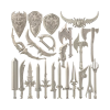 Silver Gladiator Fantasy Weapons Accessories for Minifigures