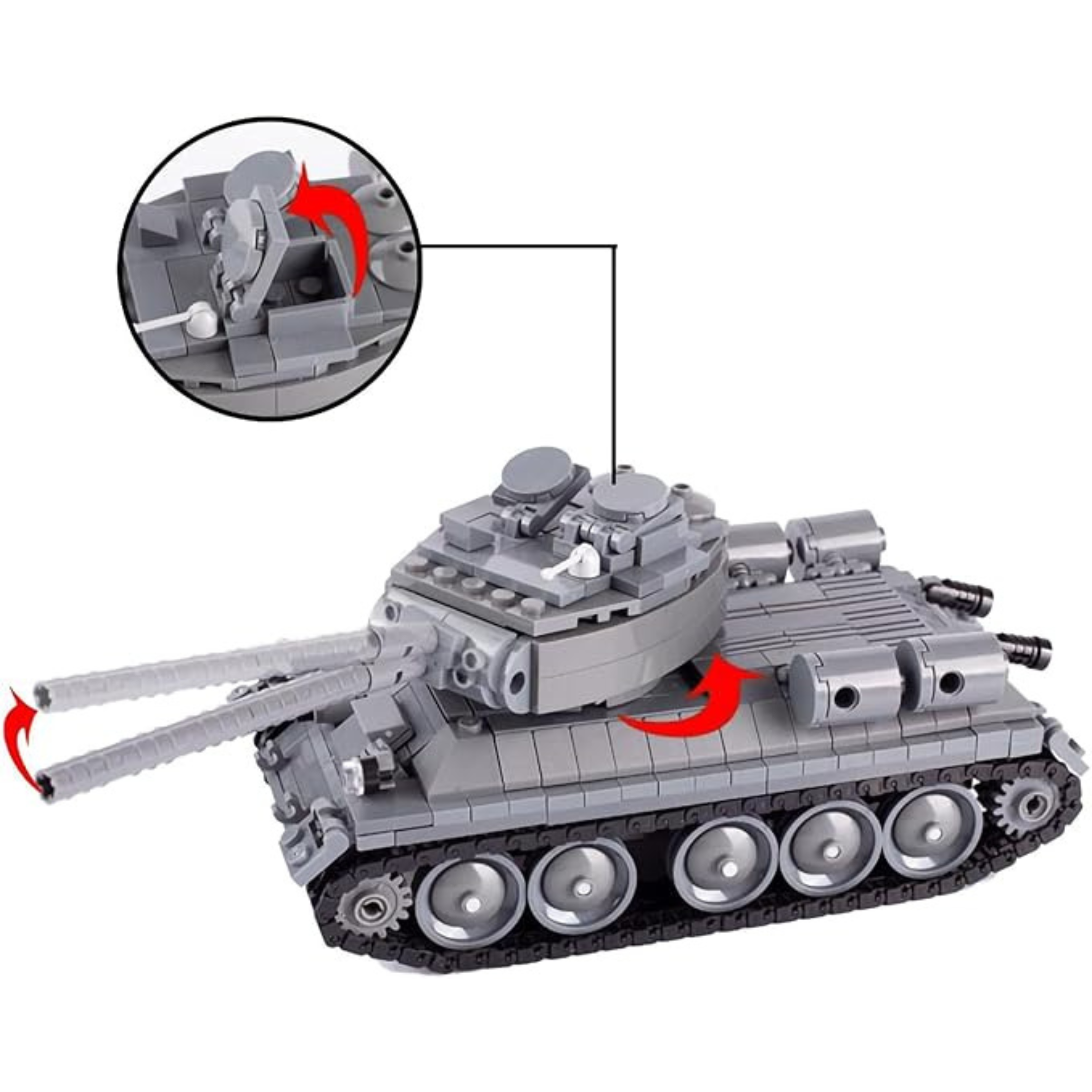 WWII Soviet T-34 Medium Tank Building Blocks Set - Image 5