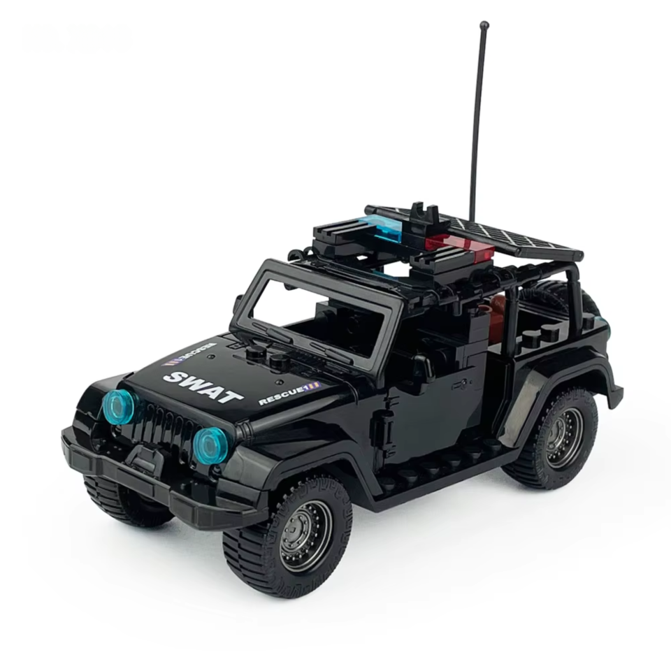 SWAT Tactical Response Jeep Building Blocks Set