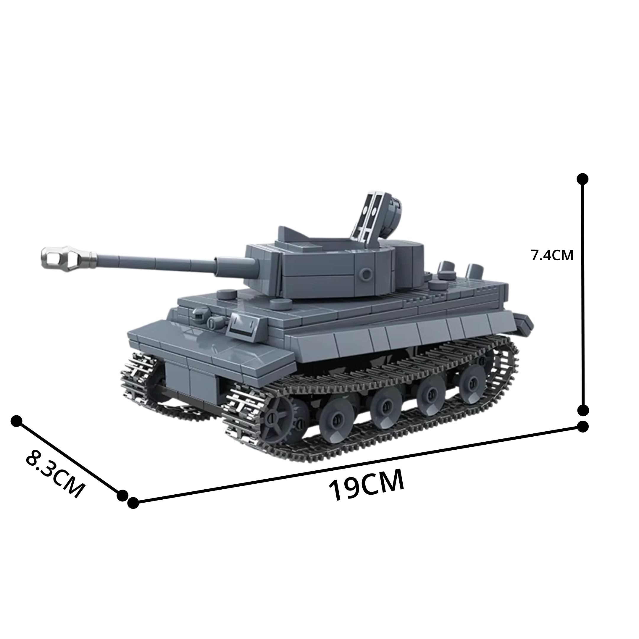 Tiger I German Tank Building Blocks Set - WWII German Vehicle - Image 3