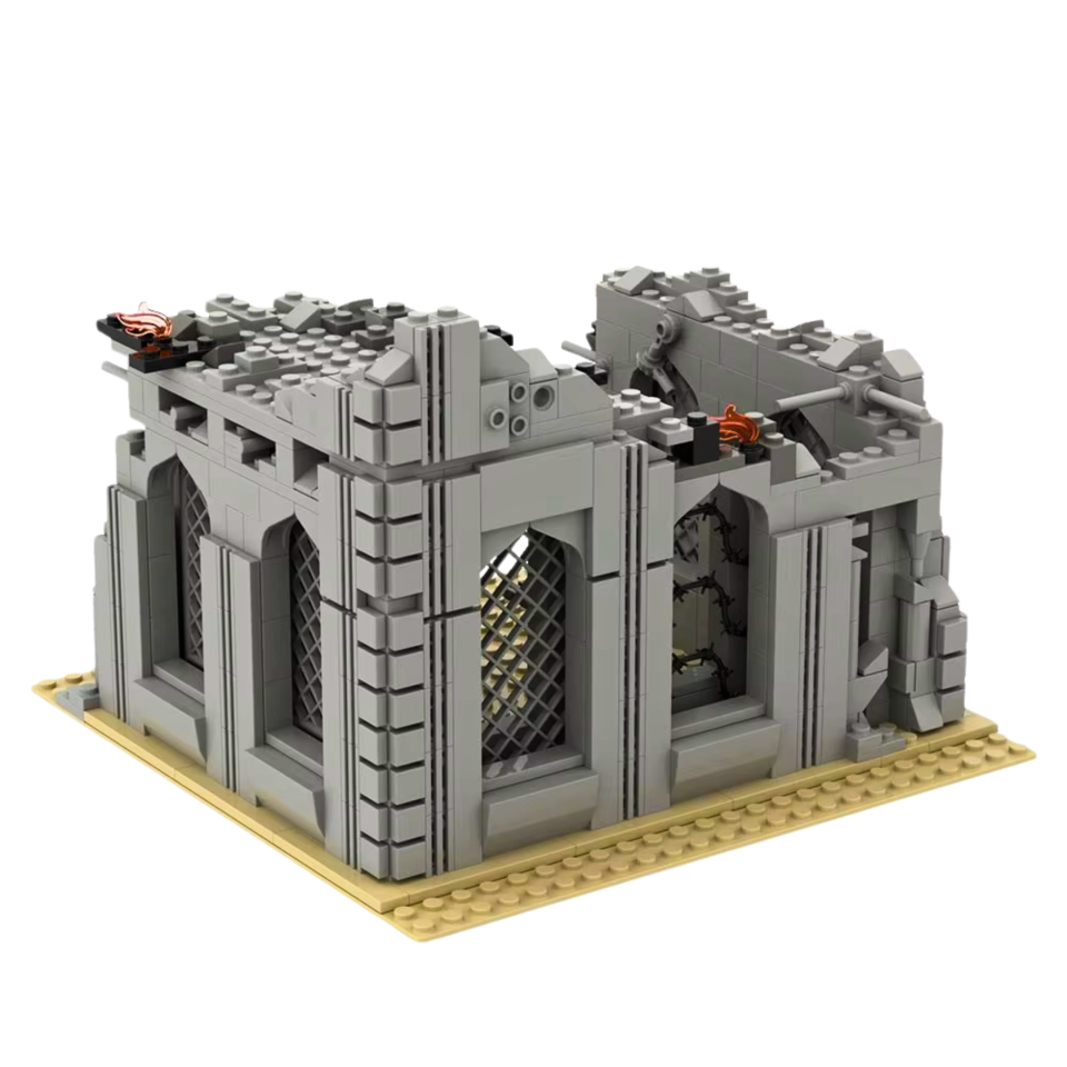 Ruined Military Cathedral Building Blocks Set