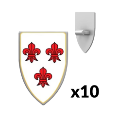 Red Fleur-de-Lis Shield