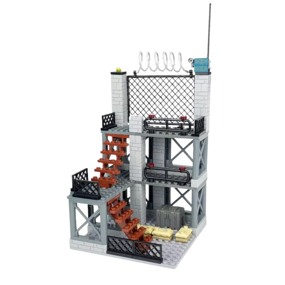 Military Watchtower Outpost Military Watchtower and Defense Perimeter Building Blocks Set