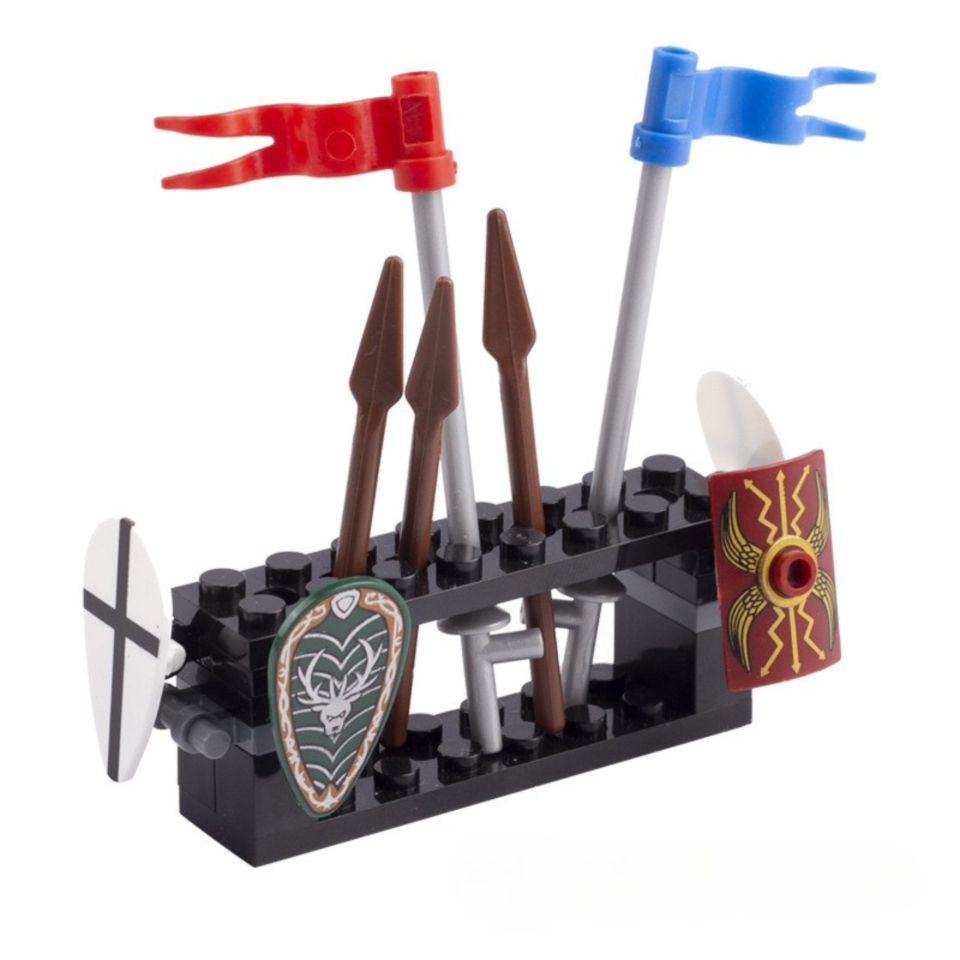 Medieval Weapon Rack Building Blocks Set