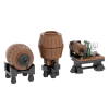 Barrel Brewery & Tap Dispenser Station Building Blocks Set