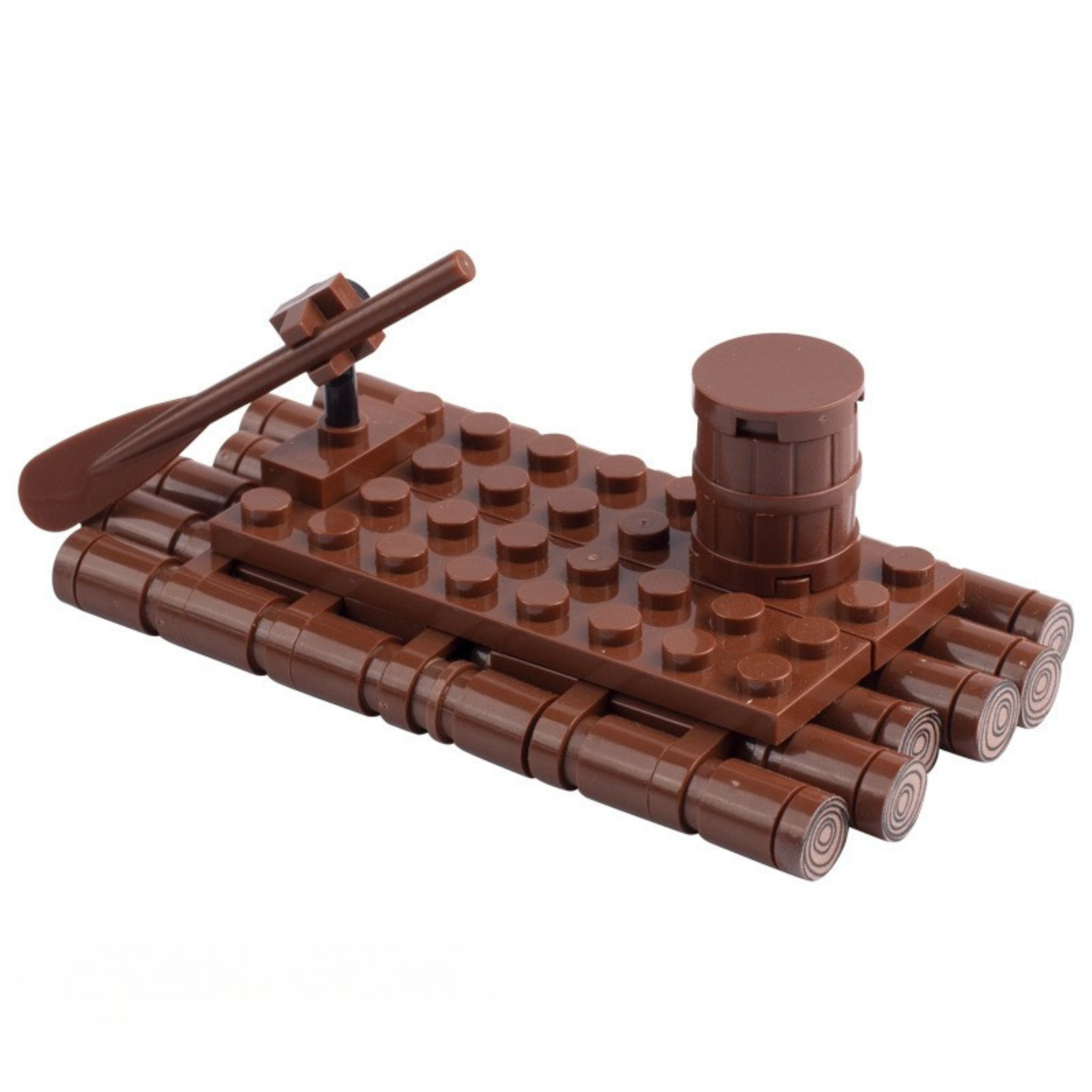 Medieval Wooden Raft Building Blocks Set