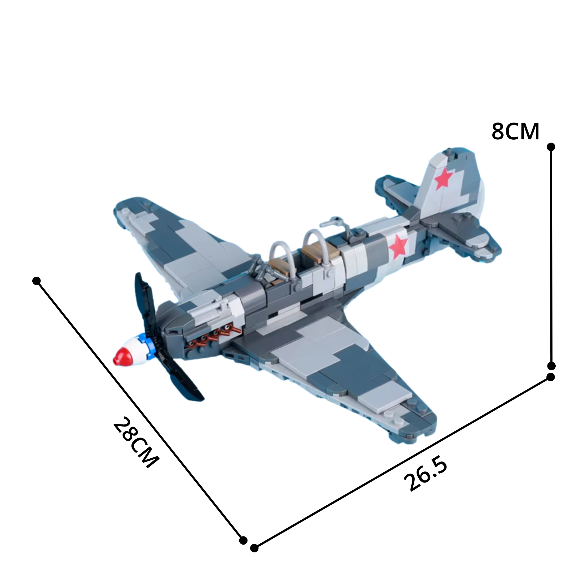 WWI Yak-9 Fighter Soviet Building Blocks Set - Image 4