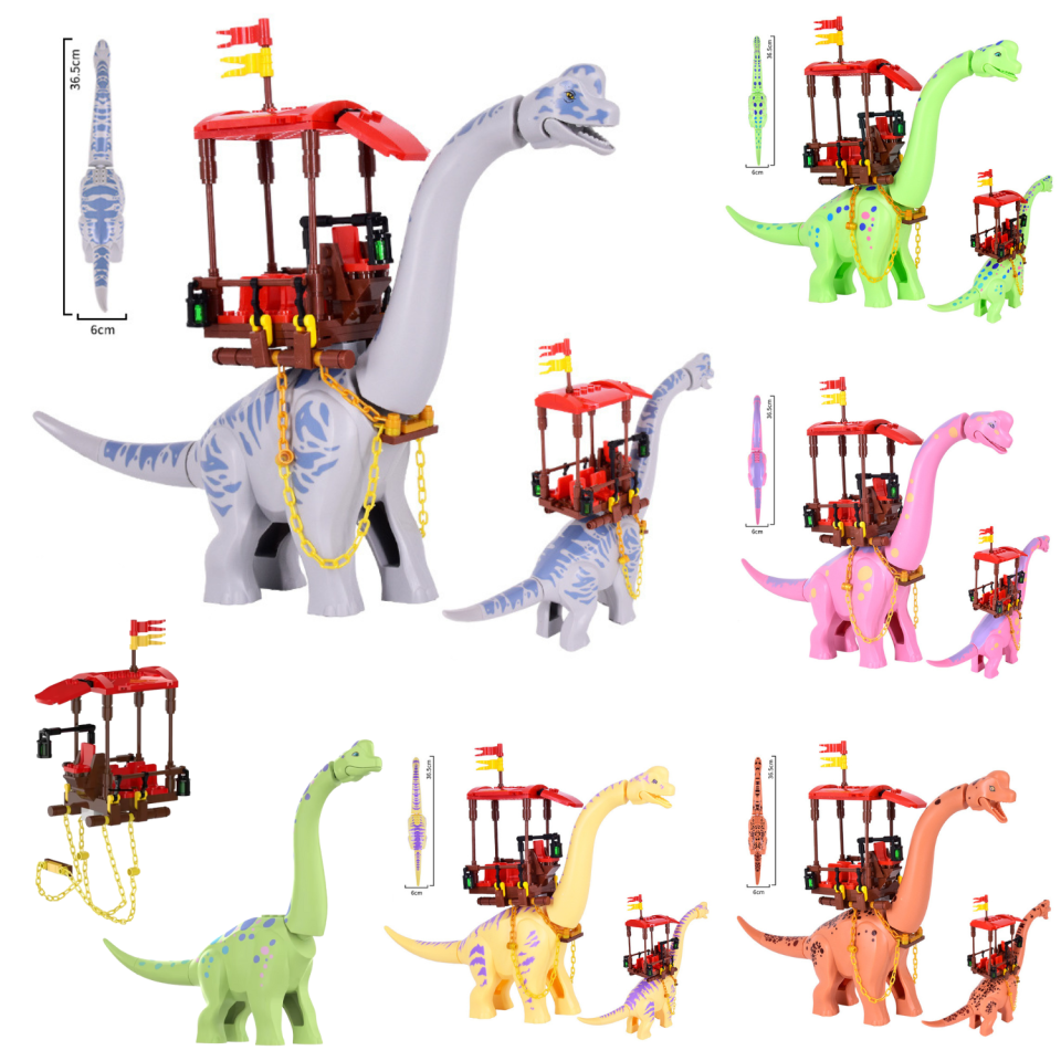Medieval War Brachiosaurus Siege Transport Building Blocks Set