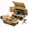 Desert Sand SWAT Truck with Mobile Command Center Building Blocks Set