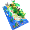 Tropical Island Shoreline with Wildlife – Building Blocks Set