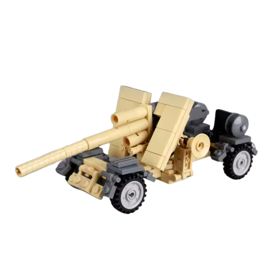 WW2 German Afrika Korps Flak 88 Anti-Aircraft Gun – Building Blocks Set