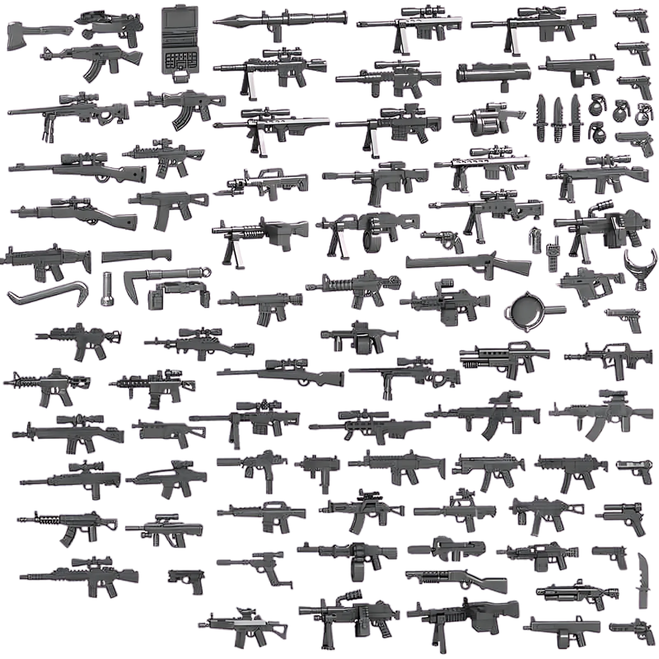 Ultimate Modern Weapons Arsenal Pack for Minifigures