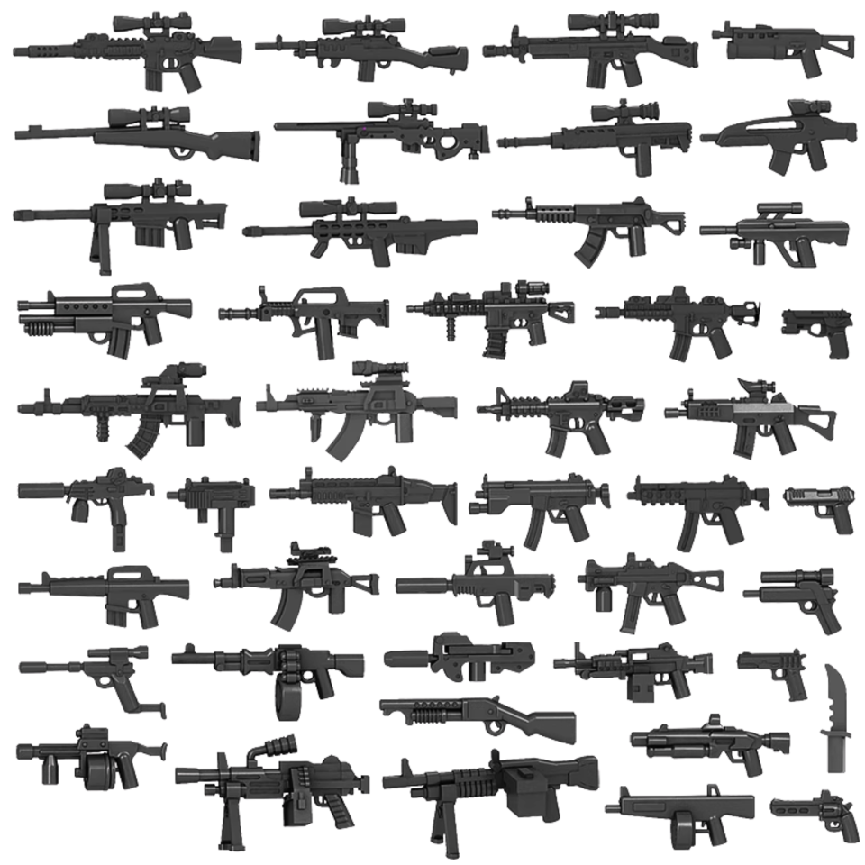 Police Tactical Gear & Weapons Accessories Pack for Minifigures