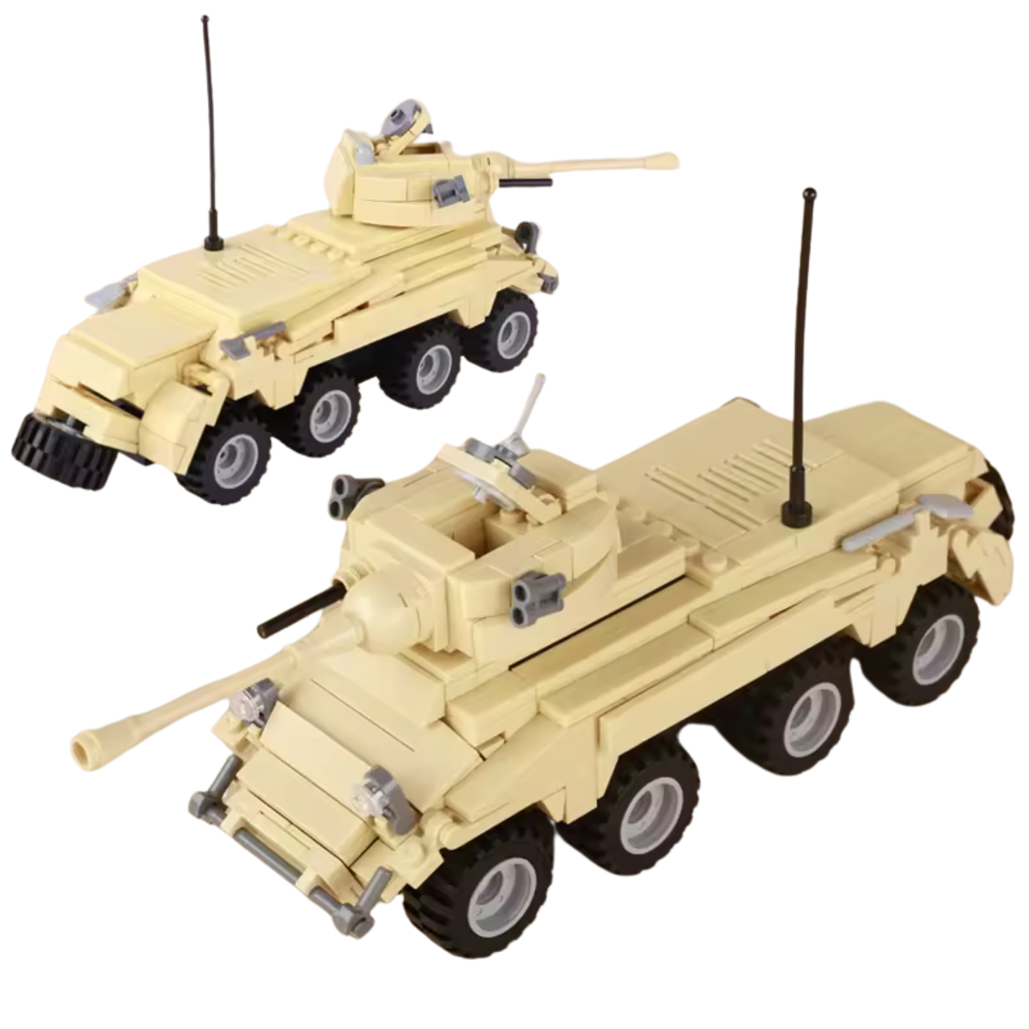 German Sd.Kfz. 234 Armored Vehicle – WW2 Afrika Korps Building Blocks Set - Image 3