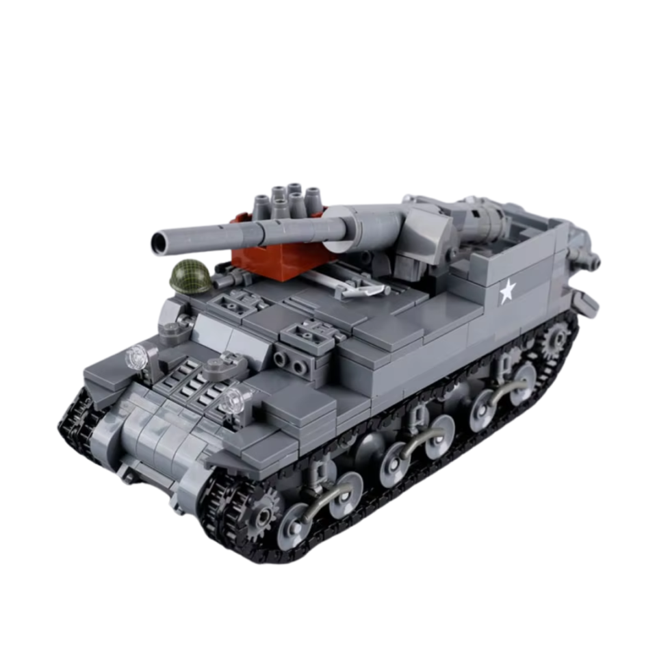 WW2 M12 Gun Motor Carriage – Self-Propelled Artillery Tank Building Blocks Set