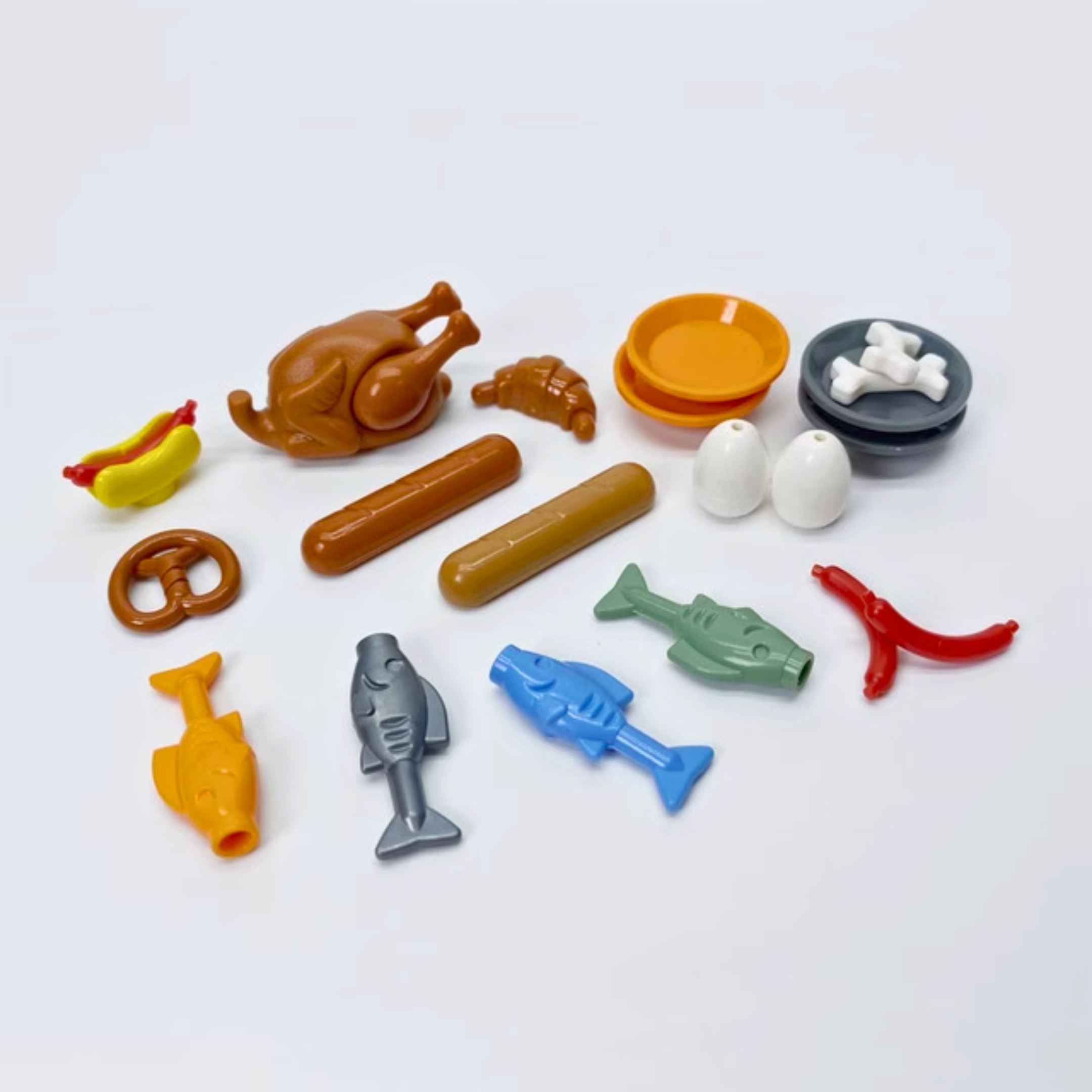 Minifigure Food & Kitchen Accessories Pack – Fish, Meat, Drinks, Cooking Utensils & More - Image 2