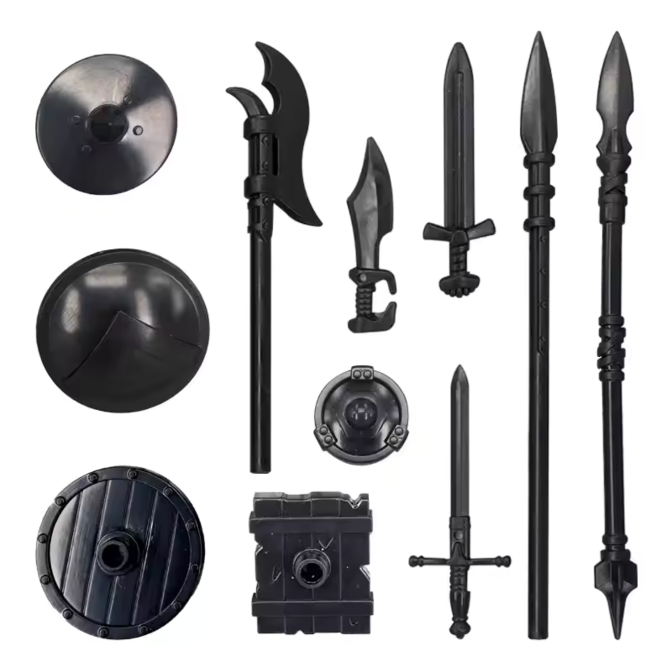 Ancient Spartan & Greek Weapons Accessories Pack for Minifigures