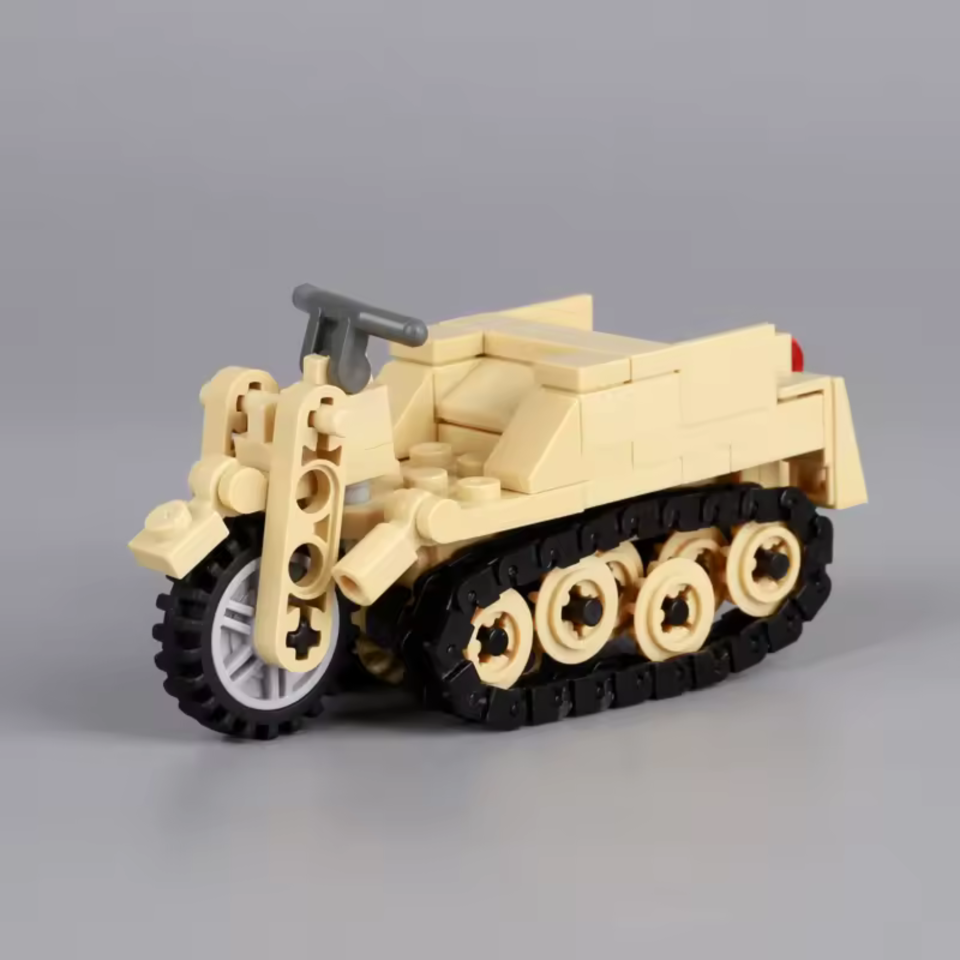 WW2 German Sd.Kfz.2 Kettenkrad Crawler Motorcycle – Afrika Korps Building Blocks Set