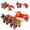 Medieval 4-Horse Chariot with Spears and Shield