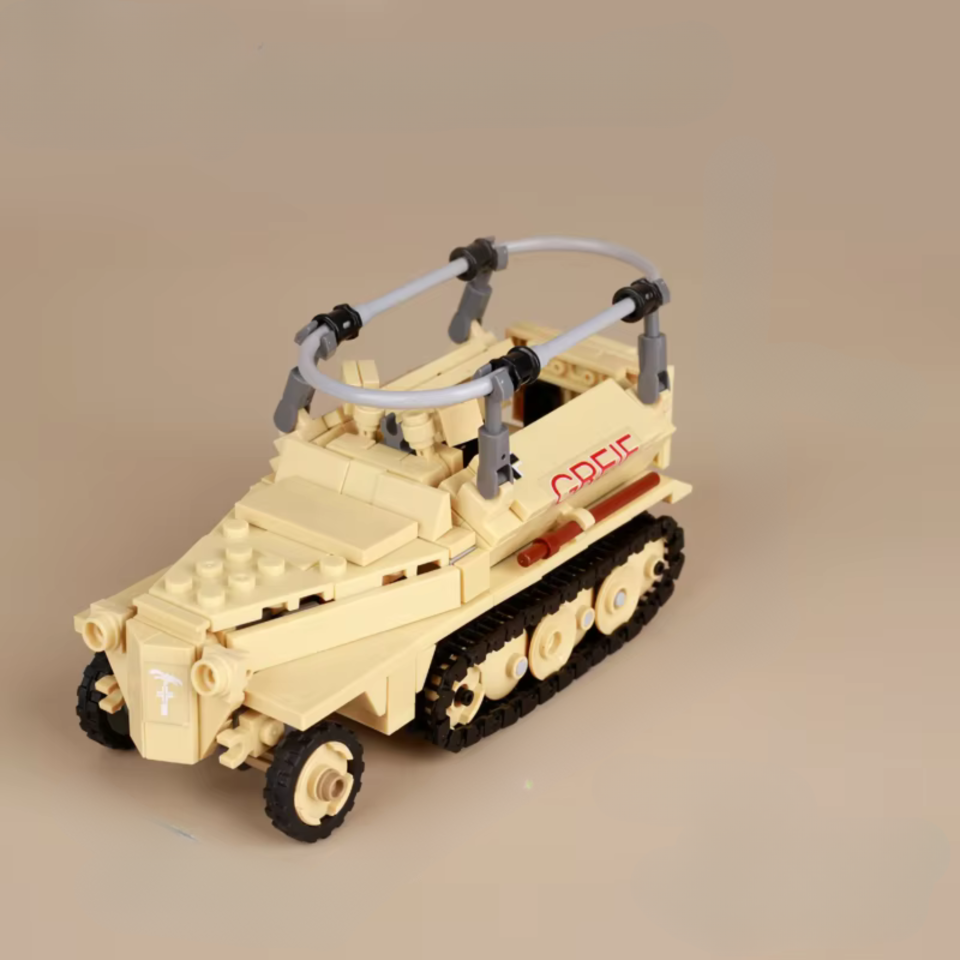 German Afrika Korps Sd.Kfz. 250/3 "Greif" Radio Half-Track – WW2 Building Blocks Set