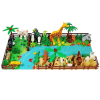 Wild Animal Zoo Habitat – Jungle & Savannah Building Blocks Set