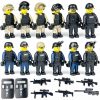 Special Forces and SWAT Minifigure Set – 12 Soldiers with Weapons and Riot Shields